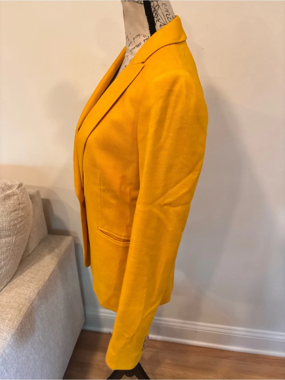 J.Crew canary yellow linen blazer size 2T